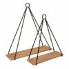 Budget 🔔 Sagebrook Home Set Of 2 Metal, Wood 20, 24" Triangle Shelf, Brown, Black 24"H - 21.0" X 7.0" X 24.0" 👍