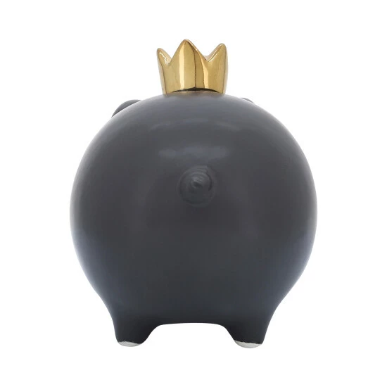 Deals โญ Sagebrook Home Ceramic, 6" Pig With Crown, Black - 6" X 5" X 6" ๐ 6 Deals โญ Sagebrook Home Ceramic, 6" Pig With Crown, Black - 6" X 5" X 6" ๐ - Image 4