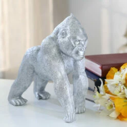 Promo 🎁 Sagebrook Home Polyresin 10" Gorilla, Silver 9"H - 10.0" X 5.0" X 9.0" 😀