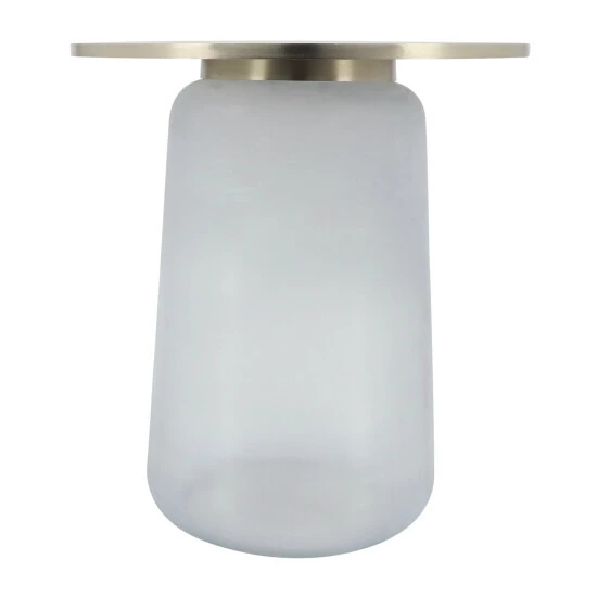 Cheapest ⌛ Sagebrook Home Metal Top, 22"h Side Table, Gls Base, Clear 22.0"H - 18.0" X 18.0" X 22.0" 🎁 5 Cheapest ⌛ Sagebrook Home Metal Top, 22"h Side Table, Gls Base, Clear 22.0"H - 18.0" X 18.0" X 22.0" 🎁 - Image 3