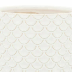 Best deal 🧨 Sagebrook Home Ceramic Set Of 2 5, 6" Scaly Planters With Saucer, Ivory 5.0"H - 6.0" X 6.0" X 5.0" ⭐ -Sagebrook Home Online Shop unnamed file 5314