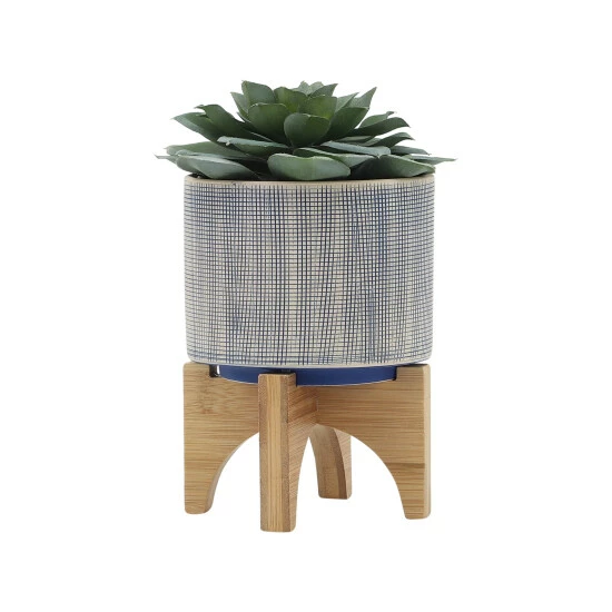 Buy โ Sagebrook Home 5" Mesh Planter With Stand, Blue 7.0"H - 5.0" X 5.0" X 7.0" ๐ 6 Buy โ Sagebrook Home 5" Mesh Planter With Stand, Blue 7.0"H - 5.0" X 5.0" X 7.0" ๐ - Image 4