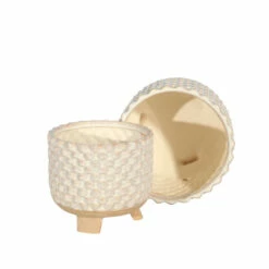 Wholesale 😉 Sagebrook Home Set Of 2 Ceramic 6, 8" Textured Footed Planter, White 7.5"H - 8.0" X 8.0" X 7.5" 🌟 -Sagebrook Home Online Shop unnamed file 5355