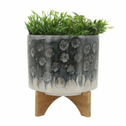 Cheapest 🛒 Sagebrook Home Ceramic 10" Fake Snakeskin Planter With Stand, Blue 8.0"H - 11.0" X 11.0" X 8.0" 🔥 -Sagebrook Home Online Shop unnamed file 5358