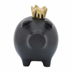 Top 10 🔔 Sagebrook Home Ceramic, 8" Pig With Crown, Black - 9" X 6" X 8" 👍 -Sagebrook Home Online Shop unnamed file 5397