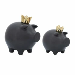 Top 10 🔔 Sagebrook Home Ceramic, 8" Pig With Crown, Black - 9" X 6" X 8" 👍 -Sagebrook Home Online Shop unnamed file 5401