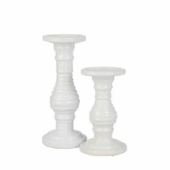 Cheap 🎁 Sagebrook Home Ceramic 8" Candle Holder, White Stripe 8.0"H - 5.0" X 5.0" X 8.0" ⌛ -Sagebrook Home Online Shop unnamed file 5416