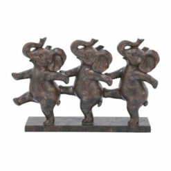 Budget 🌟 Sagebrook Home Resin, 7"h Dancing Elephants, Bronze - 11.0" X 3.0" X 7.0" 🎁 -Sagebrook Home Online Shop unnamed file 5449