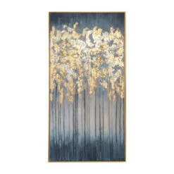 Best Sale โ Sagebrook Home 40x21 Hand Painted Abstract - Framed, Blue, Gld 21"H โ