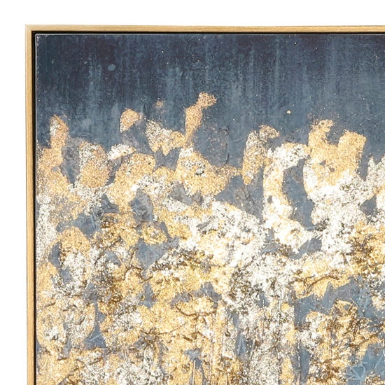 Best Sale ⌛ Sagebrook Home 40x21 Hand Painted Abstract - Framed, Blue, Gld 21"H ⌛ 4 Best Sale ⌛ Sagebrook Home 40x21 Hand Painted Abstract - Framed, Blue, Gld 21"H ⌛ - Image 2