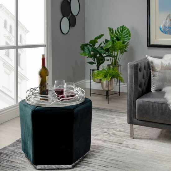 Coupon โ Sagebrook Home Set Of 2 Metal 18, 16" Round Trays, Silver Leaf 3.0"H - 18.0" X 18.0" X 3.0" ๐ 3 Coupon โ Sagebrook Home Set Of 2 Metal 18, 16" Round Trays, Silver Leaf 3.0"H - 18.0" X 18.0" X 3.0" ๐