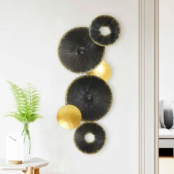 Best deal โ๏ธ Sagebrook Home Metal, 38" Lily Pads Wall Deco, Black 38.0"H ๐