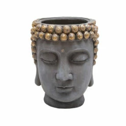 Discount ⭐ Sagebrook Home Resin Buddha Head Flower Pot, Gray, Gold 16.75"H - 14.25" X 14.0" X 16.75" 🔥 -Sagebrook Home Online Shop unnamed file 5529