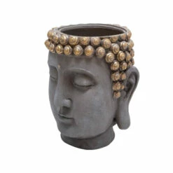Discount ⭐ Sagebrook Home Resin Buddha Head Flower Pot, Gray, Gold 16.75"H - 14.25" X 14.0" X 16.75" 🔥 -Sagebrook Home Online Shop unnamed file 5531