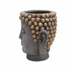 Discount ⭐ Sagebrook Home Resin Buddha Head Flower Pot, Gray, Gold 16.75"H - 14.25" X 14.0" X 16.75" 🔥 -Sagebrook Home Online Shop unnamed file 5532