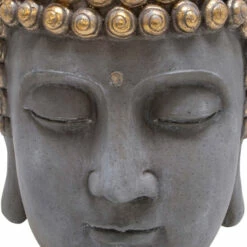 Discount ⭐ Sagebrook Home Resin Buddha Head Flower Pot, Gray, Gold 16.75"H - 14.25" X 14.0" X 16.75" 🔥 -Sagebrook Home Online Shop unnamed file 5535