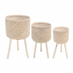 Deals 🌟 Sagebrook Home Set Of 3 Bamboo Planters White Wash 30"H - 15.0" X 15.0" X 30.0" 😀 -Sagebrook Home Online Shop unnamed file 5539