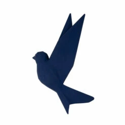 Brand new ๐ Sagebrook Home Resin 8" Origami Bird Wall Decor, Navy 8.3"H ๐