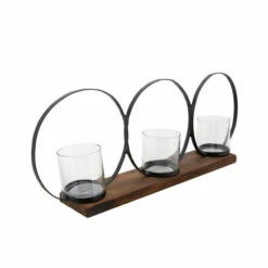 Flash Sale 🥰 Sagebrook Home 28" 3-candle Holders, Brown 10.0"H - 28.0" X 5.0" X 10.0" 💯 -Sagebrook Home Online Shop unnamed file 5570