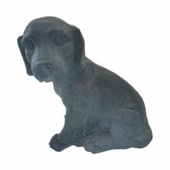 Coupon 👍 Sagebrook Home Resin, 14"h Sitting Puppy, Dark Gray 14.0"H 👍