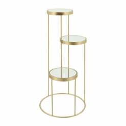 Budget 👍 Sagebrook Home Metal, Set Of 2 22, 27"h 3-tiered Plant Stand, Gold 27.0"H - 12.0" X 14.0" X 27.0" 💯 -Sagebrook Home Online Shop unnamed file 5575