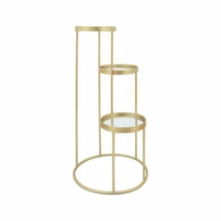 Budget 👍 Sagebrook Home Metal, Set Of 2 22, 27"h 3-tiered Plant Stand, Gold 27.0"H - 12.0" X 14.0" X 27.0" 💯 -Sagebrook Home Online Shop unnamed file 5576