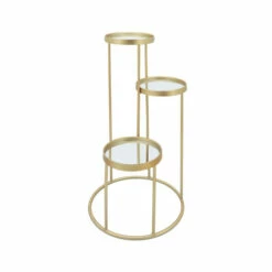Budget 👍 Sagebrook Home Metal, Set Of 2 22, 27"h 3-tiered Plant Stand, Gold 27.0"H - 12.0" X 14.0" X 27.0" 💯 -Sagebrook Home Online Shop unnamed file 5577