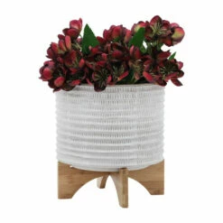 Top 10 ✨ Sagebrook Home Ceramic 10" Textured Planter On Stand, Ivory 9.0"H - 11.0" X 11.0" X 9.0" 🔔 -Sagebrook Home Online Shop unnamed file 5602