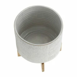 Top 10 ✨ Sagebrook Home Ceramic 10" Textured Planter On Stand, Ivory 9.0"H - 11.0" X 11.0" X 9.0" 🔔 -Sagebrook Home Online Shop unnamed file 5603
