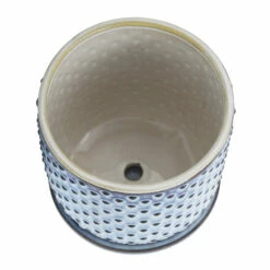 Best Pirce 😀 Sagebrook Home Ceramic 6" Dotted Planter With Saucer, Blue 6"H - 6.0" X 6.0" X 6.0" ⭐ -Sagebrook Home Online Shop unnamed file 561