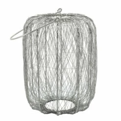 New 💯 Sagebrook Home Metal, 13"h Wire Lantern, Silver 13.0"H - 10.0" X 10.0" X 13.0" 🎉