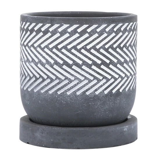 Promo โ Sagebrook Home Cem, 5" Tribal Planter With Saucer, Gray 5.0"H - 5.0" X 5.0" X 5.0" ๐ฏ 3 Promo โ Sagebrook Home Cem, 5" Tribal Planter With Saucer, Gray 5.0"H - 5.0" X 5.0" X 5.0" ๐ฏ