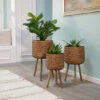 Discount ⭐ Sagebrook Home Set Of 3 Bamboo Planters 11, 13, 15" Brown 26"H - 14.75" X 14.75" X 26.0" 👏 -Sagebrook Home Online Shop unnamed file 5656