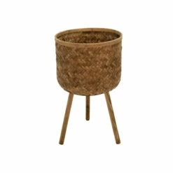 Discount ⭐ Sagebrook Home Set Of 3 Bamboo Planters 11, 13, 15" Brown 26"H - 14.75" X 14.75" X 26.0" 👏 -Sagebrook Home Online Shop unnamed file 5658