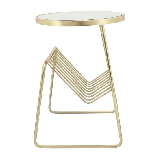 Coupon ๐ Sagebrook Home Metal, 26"h Mirrored Side Table, Rack, Gold 26.0"H - 19.0" X 18.0" X 26.0" ๐ 8 Coupon ๐ Sagebrook Home Metal, 26"h Mirrored Side Table, Rack, Gold 26.0"H - 19.0" X 18.0" X 26.0" ๐ - Image 6