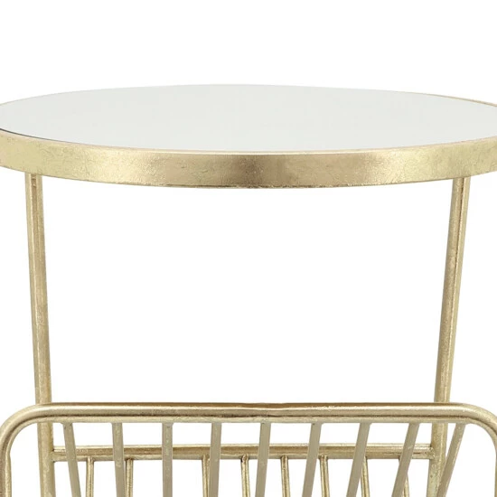 Coupon ๐ Sagebrook Home Metal, 26"h Mirrored Side Table, Rack, Gold 26.0"H - 19.0" X 18.0" X 26.0" ๐ 10 Coupon ๐ Sagebrook Home Metal, 26"h Mirrored Side Table, Rack, Gold 26.0"H - 19.0" X 18.0" X 26.0" ๐ - Image 8