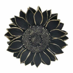 Top 10 👍 Sagebrook Home Resin 7" Sunflower Wall Accent, Black 1.5"H ⌛