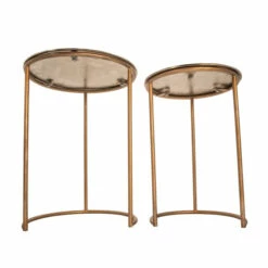 Best deal 👍 Sagebrook Home Set Of 2 Metal Side Tables, Cream 24.0"H - 18.0" X 18.0" X 24.0" ✔️ -Sagebrook Home Online Shop unnamed file 5704