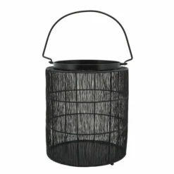 Best Sale 💯 Sagebrook Home Metal 15" Wire Lantern, Black 14.5"H - 12.0" X 12.0" X 14.5" ✨