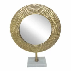Top 10 😀 Sagebrook Home Metal 19" 🔨 Hammered Mirror On Stand, Gold 18.5"H - 14.0" X 4.0" X 18.5" 🔔