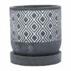 Best deal 😀 Sagebrook Home Cem, 5" Diamond Planter With Saucer, Gray 5.0"H - 5.0" X 5.0" X 5.0" 💯 -Sagebrook Home Online Shop unnamed file 5778