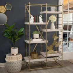 New ✔️ Sagebrook Home Metal 11" Flat Top Watering Can, Gold 11"H 🤩