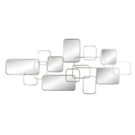 Best Pirce ๐ Sagebrook Home Metal, 46x20 Wall Accent With Mirrors, Silver 20.0"H ๐ 3 Best Pirce ๐ Sagebrook Home Metal, 46x20 Wall Accent With Mirrors, Silver 20.0"H ๐