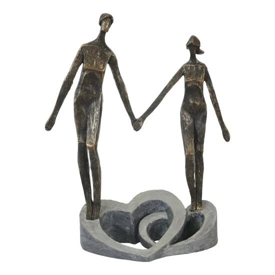 Best Sale 🥰 Sagebrook Home Polyresin 13" Couple Holding Hands, Bronze 13"H - 10.0" X 5.0" X 13.0" 🔥 4 Best Sale 🥰 Sagebrook Home Polyresin 13" Couple Holding Hands, Bronze 13"H - 10.0" X 5.0" X 13.0" 🔥 - Image 2