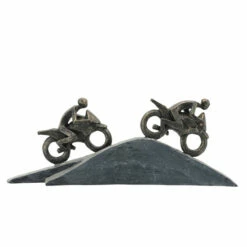 Discount 🎁 Sagebrook Home Resin, 15" Motorbike Race, Bronze 6.0"H - 15.0" X 3.0" X 6.0" 😉 -Sagebrook Home Online Shop unnamed file 5890