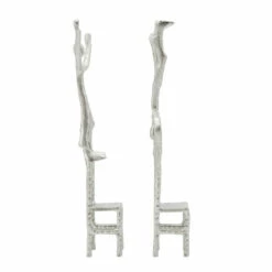 Promo ✔️ Sagebrook Home Set Of 2 Men On Chair, Silver 15.0"H - 6.0" X 6.0" X 15.0" 👍 -Sagebrook Home Online Shop unnamed file 5904