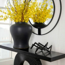 Best deal 😍 Sagebrook Home Metal 15" Geometric Decor, Black 6.5"H - 14.0" X 12.0" X 6.5" ⭐