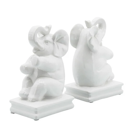 Cheap π₯ Sagebrook Home Cer, Set Of 2 7" Elephant Bookends, White 6.574803"H - 6.69" X 3.82" X 6.57" π― 3 Cheap π₯ Sagebrook Home Cer, Set Of 2 7" Elephant Bookends, White 6.574803"H - 6.69" X 3.82" X 6.57" π―