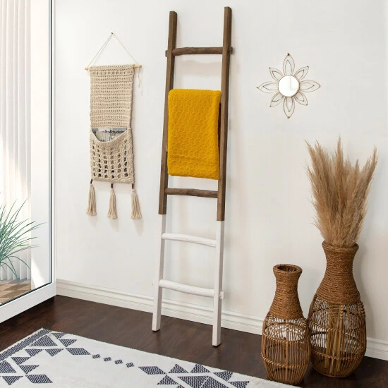 Buy ๐ฅฐ Sagebrook Home Wooden , Decorative 76" Ladder, 2-tone White 76"H - 19.0" X 2.0" X 76.0" โญ 6 Buy ๐ฅฐ Sagebrook Home Wooden , Decorative 76" Ladder, 2-tone White 76"H - 19.0" X 2.0" X 76.0" โญ - Image 4