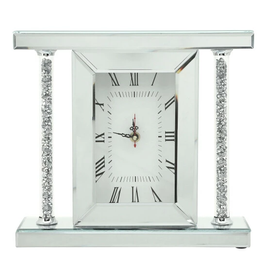 Cheapest โ Sagebrook Home Mirrored & Glitter Table Clock, 7.75" 11"H - 12.0" X 3.25" X 11.0" ๐ 3 Cheapest โ Sagebrook Home Mirrored & Glitter Table Clock, 7.75" 11"H - 12.0" X 3.25" X 11.0" ๐